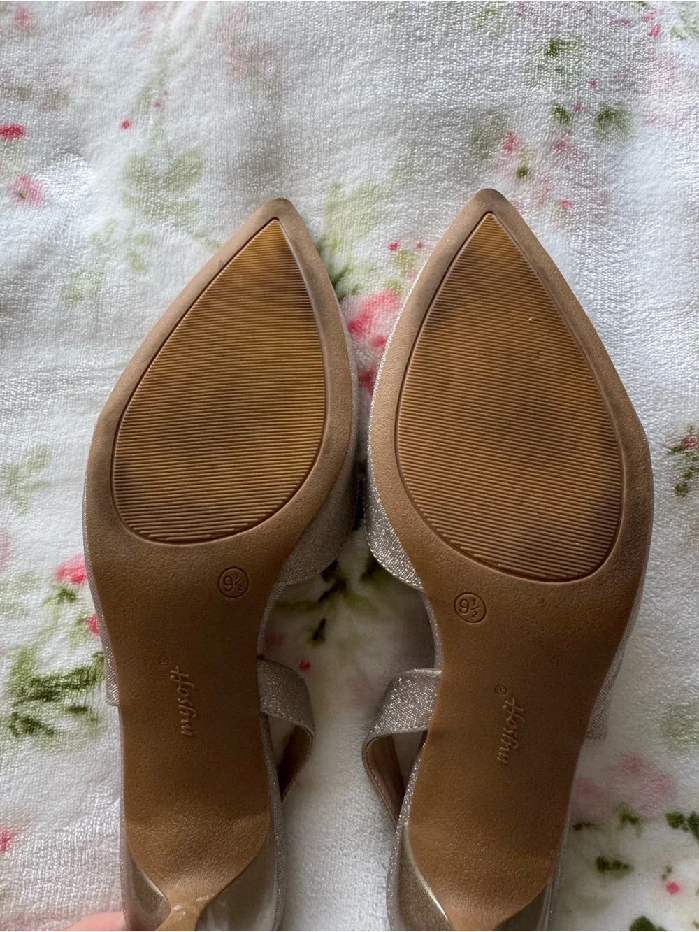 Sparkly Slingback Pointed Heels